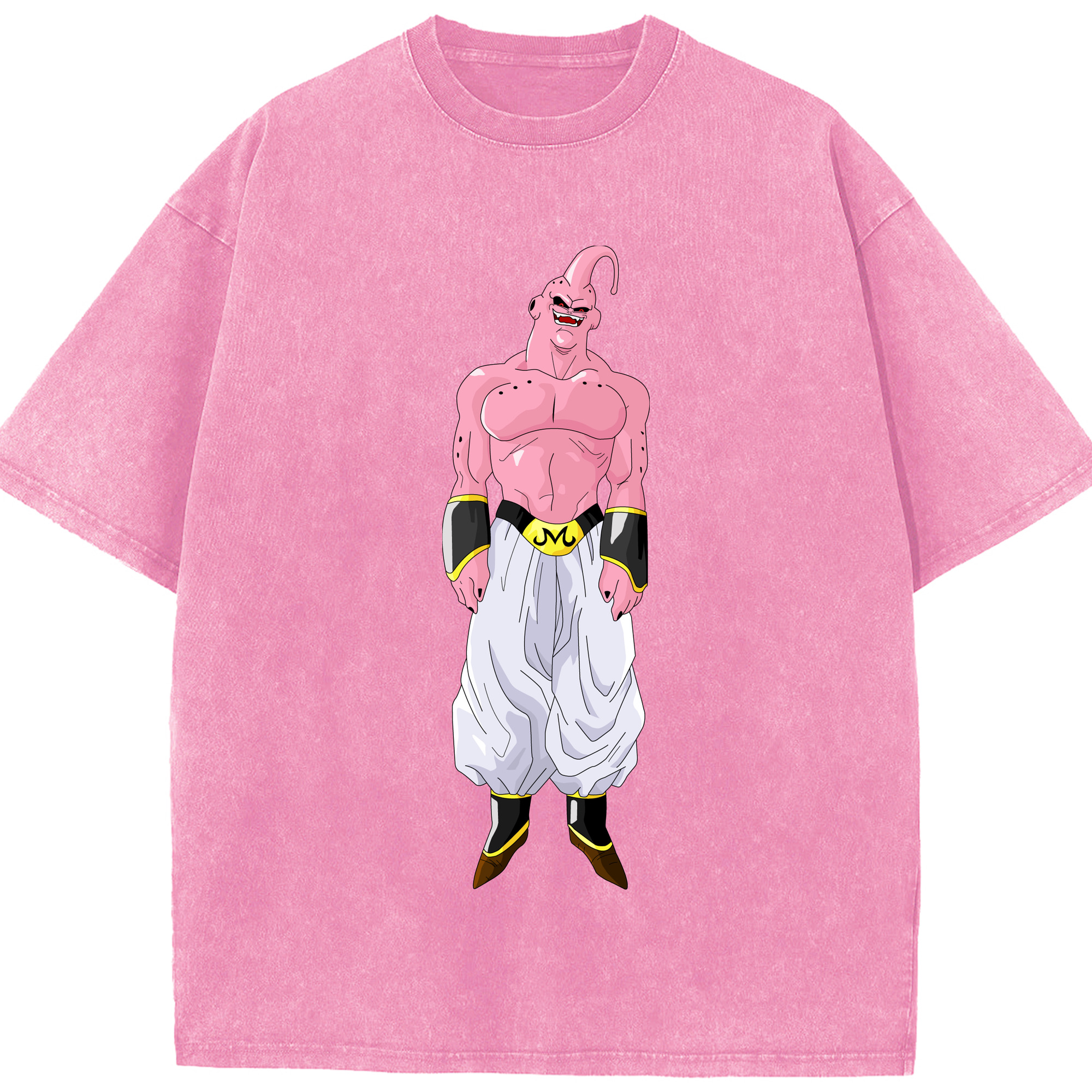 ドラゴンボール 魔人ブウ DRAGON BALL Majin Buu 綿100% ヴィンテージ風 半袖Tシャツ（フロントプリント）
